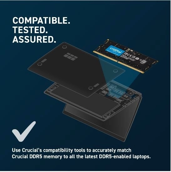 Paměť pro notebooky DDR5 SODIMM 32GB(2*16) /5600 CL46 (16Gbit)
