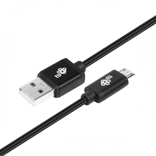 Kabel USB-Micro USB 1,5 m. černá šňůra