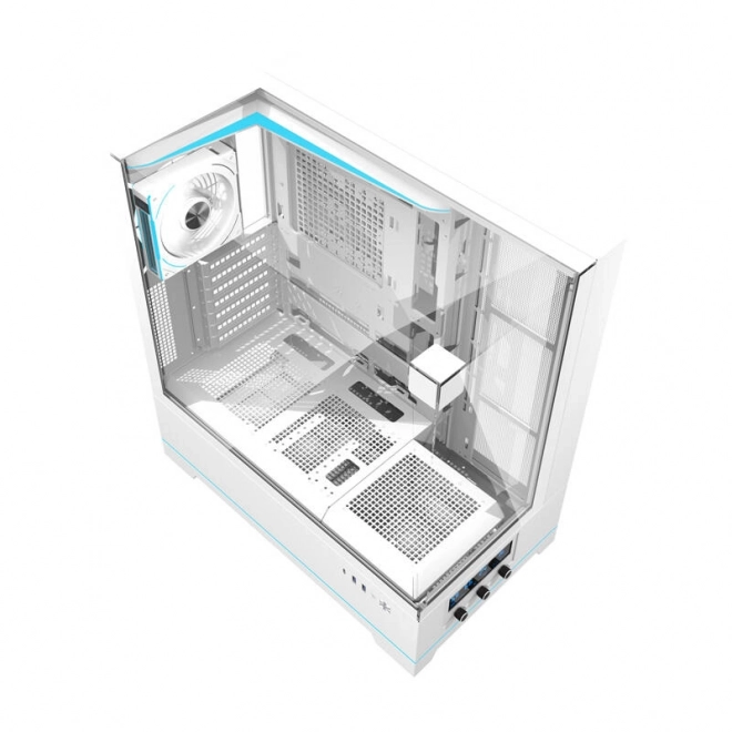 Počítačová skříň Darkflash DY450 PRO s ventilátorem (bílá)