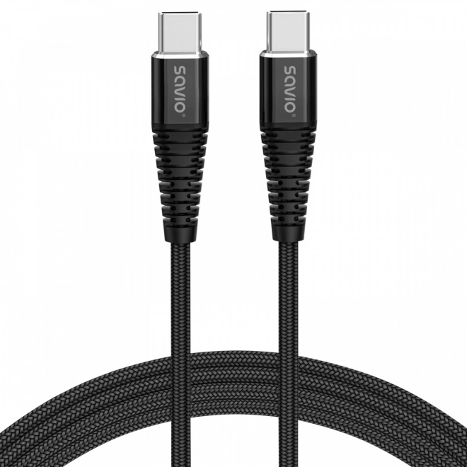 65W síťová nabíječka GaN LA-07 se 100W kabelem typu C-USB 1m, bílá a černá barva