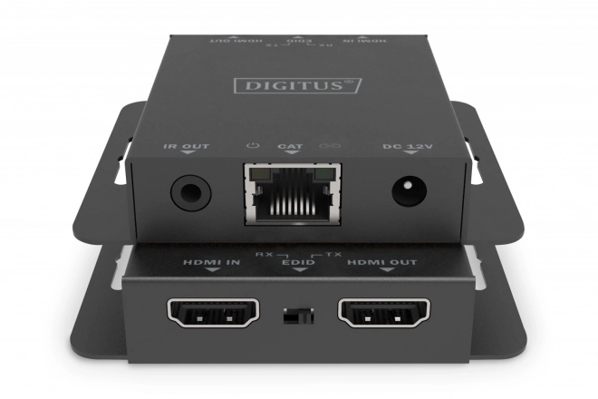 HDMI 4K 30Hz 70m extender/rozšiřovač přes kroucenou dvojlinku Cat.5e/6/7/8 HDCP 1.4 EDID IR PoC, sada