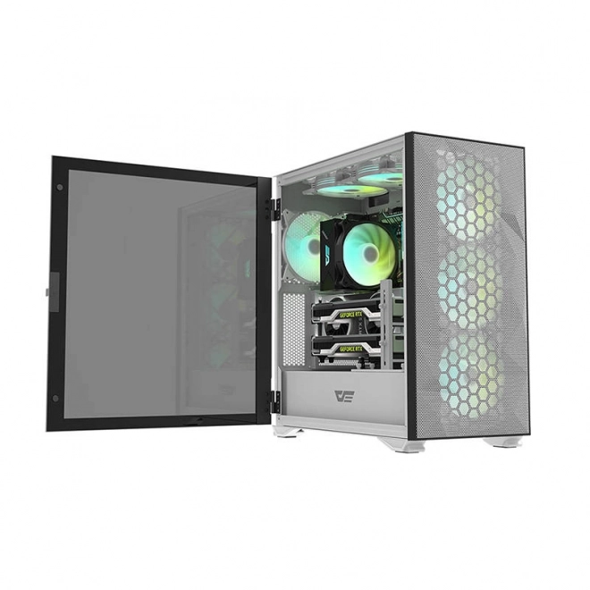 Sada počítačových ventilátorů ARGB Darkflash C6 3v1 120x120 (bílá)