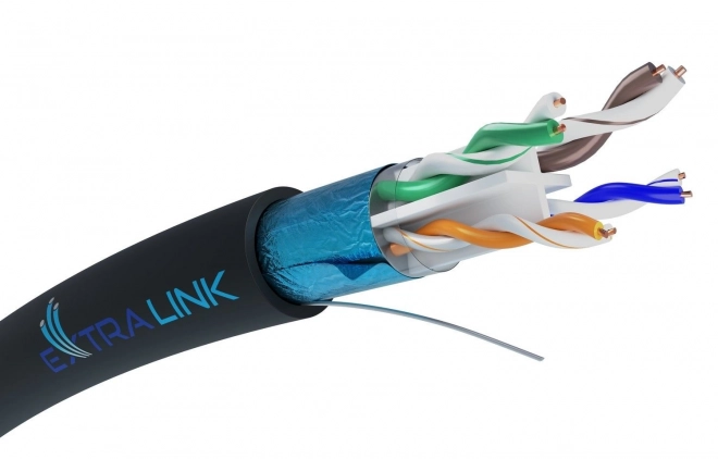 Síťový kabel Extralink CAT6 FTP venkovní 305m