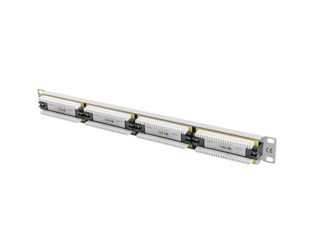 Patch panel 24-portový 1U Kat.6 šedý