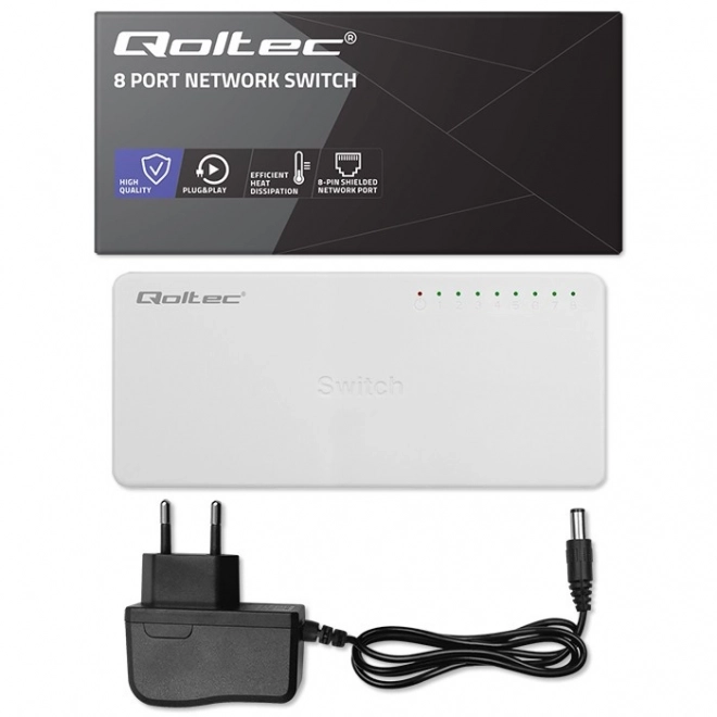 Síťový přepínač SWITCH 8 x port RJ45 | 1000Mbps | Fast Ethernet | LAN