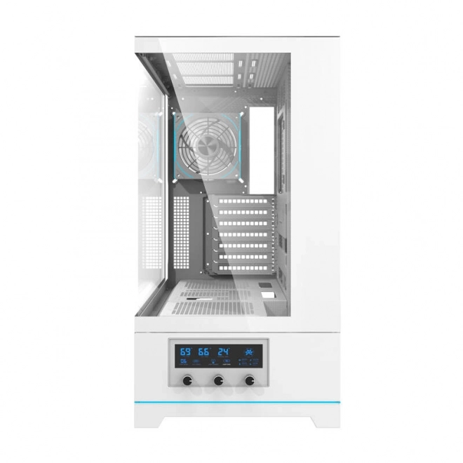 Počítačová skříň Darkflash DY451 PRO s ventilátorem (bílá)