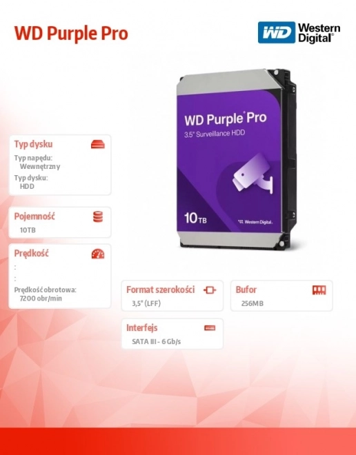 Pevný disk Purple Pro 10TB Western Digital