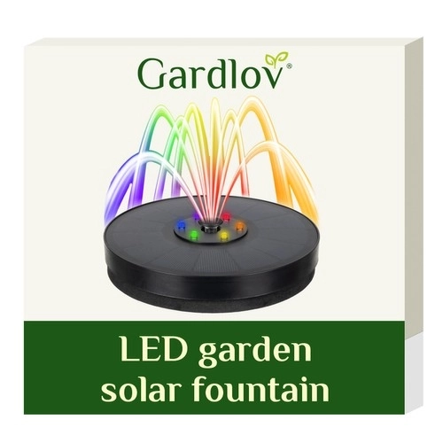 LED solární zahradní fontána