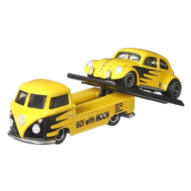 Tahač a závodní autíčko Hot Wheels