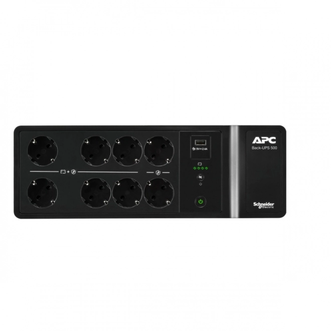 APC záložní zdroj back‑ups 500 VA, 8× schuko, USB A+C