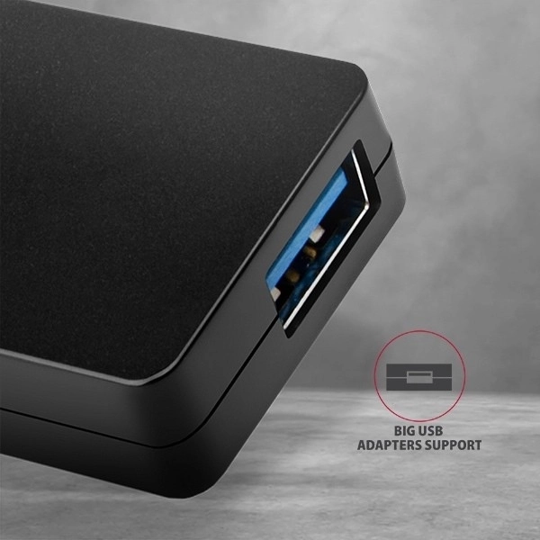 HUE-G1A 4-portový rozbočovač USB 3.2 Gen 1 SLIM, 14cm kabel typu A