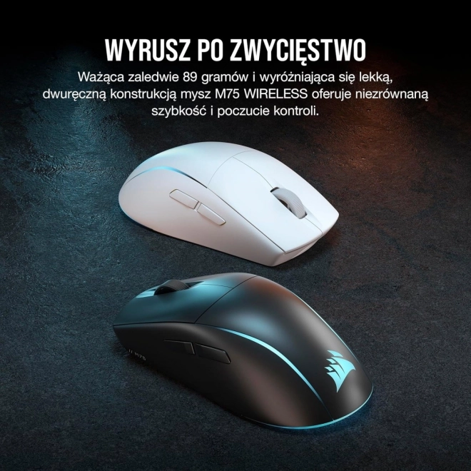 Bezdrátová myš M75 bílá RGB
