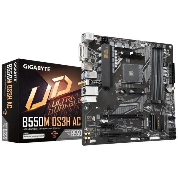 Základní deska B550M DS3H AC AM4 4DDR4 HDMI/DVI M.2 mATX