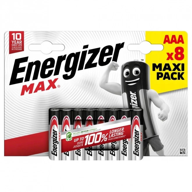 Alkalické baterie AAA Energizer Max 8 ks