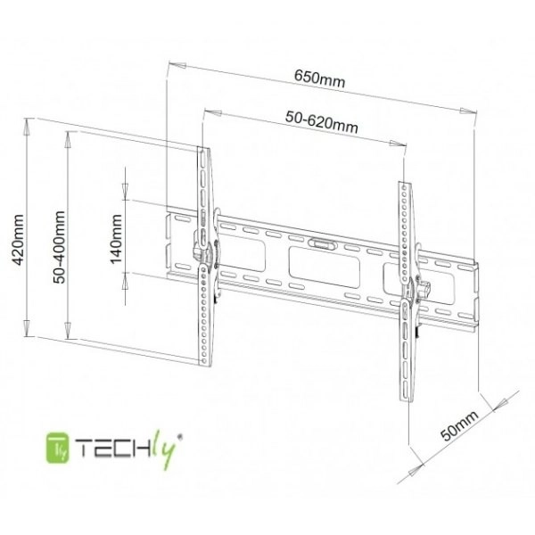 Nástěnný držák LCD/LED 40-65cali 60kg černý