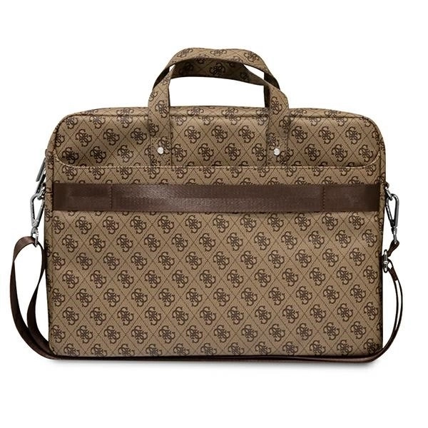Stylová kabelka Guess Saffiano 4G hnědá