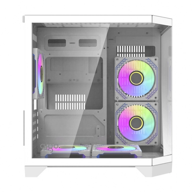 Počítačová skříň Darflash FT350 + 5 ventilátorů aRGB (bílá)