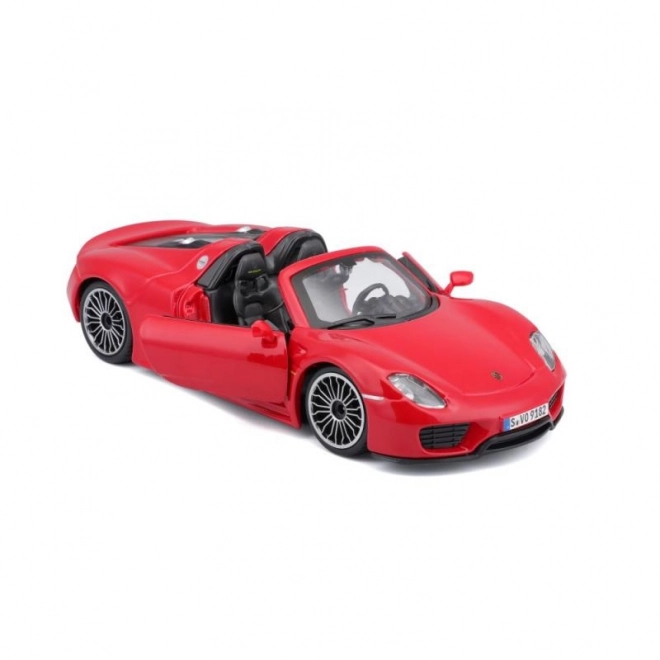 Kovové autíčko Porsche 918 Spyder červené