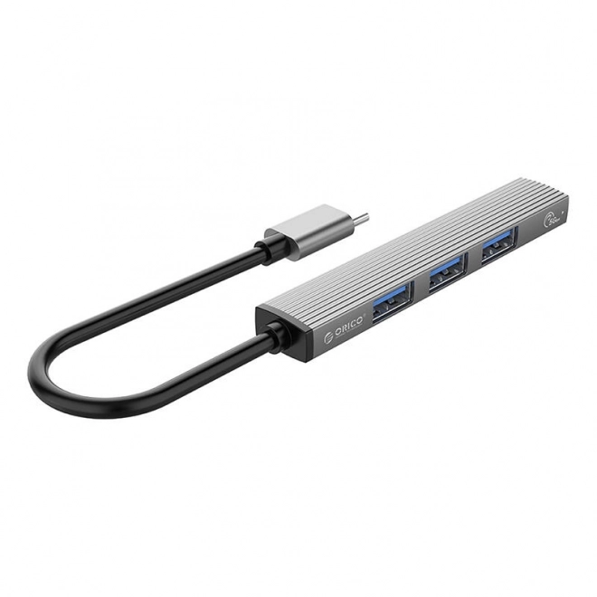 ORICO USB-C hub s USB 3.0 a 3× USB 2.0, šedý