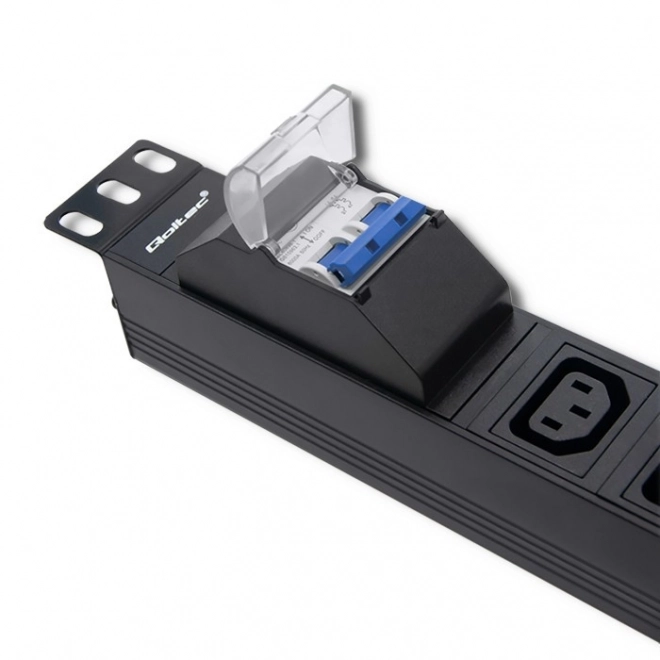 Napájecí lišta pro 19palcový rack | jistič | 1U | 10A | PDU | 8xIEC C13 | 2m