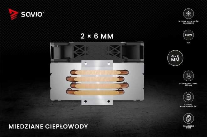Chladič procesoru Savio Vortex X2 ARGB