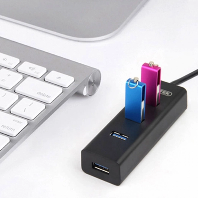 Rozbočovač 4x USB 3.0; BC1,2; ČERNÝ
