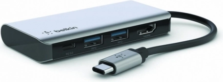 USB‑C 4v1 multiportový adaptér s HDMI 4K a napájením 100 W