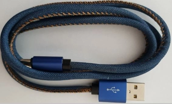 Kabel USB type-C prémiový džínový 2 m