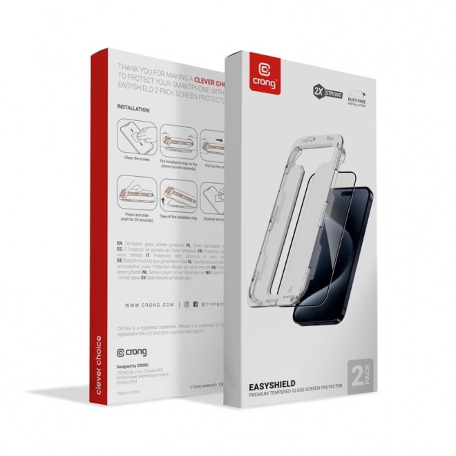 Tvrzené sklo EasyShield 2-Pack - iPhone 14 / iPhone 13 / iPhone 13 Pro (2 kusy)