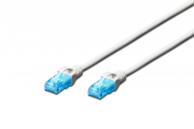 Patch cord kategorie 5e 0,25m bílý