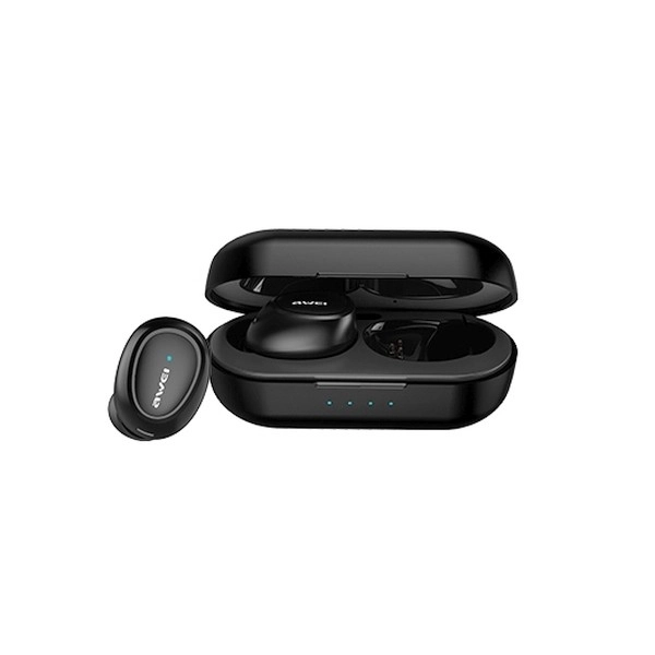 Bezdrátová sluchátka Bluetooth Awei T16 s dokovací stanicí černá