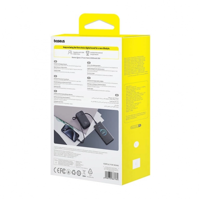Powerbanka Baseus QPow 2 20000mAh 30W 2xUSB-C černá