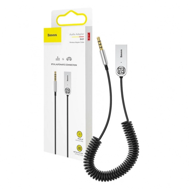 Bluetooth 5.0 USB/AUX zvukový adaptér Baseus – černý