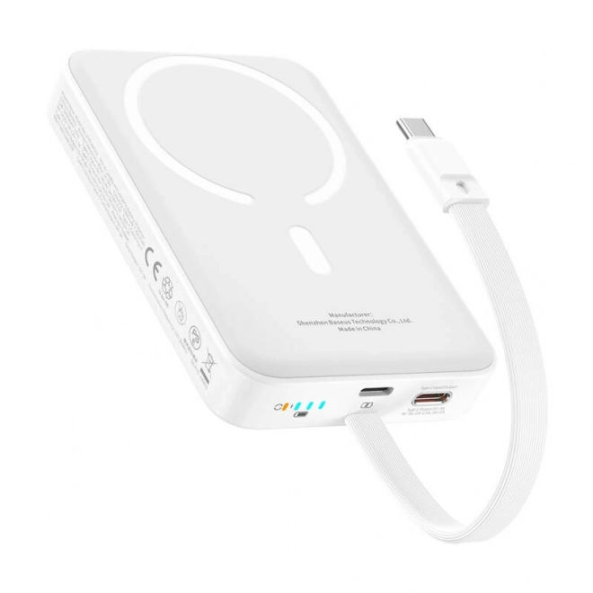 Magnetická powerbanka Baseus 10000mAh 30W Bayern Edition bílá