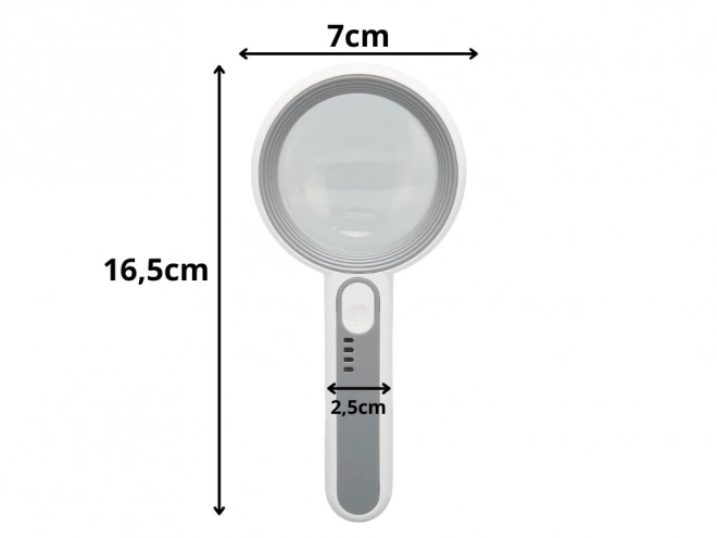 Osvětlená lupa na čtení s LED světlem