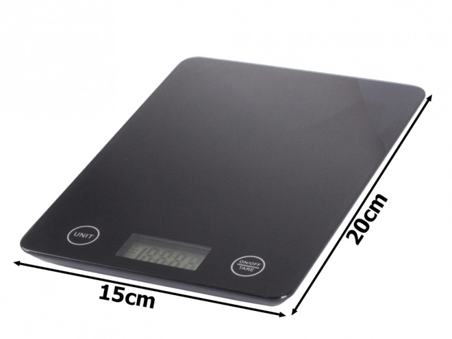 Elektronická kuchyňská váha LCD sklo černá