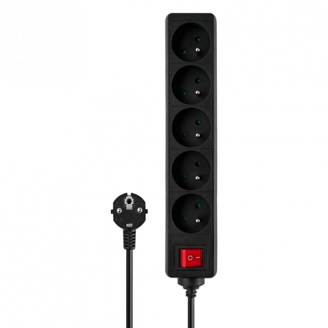 Napájecí lišta 5 zásuvek 3m, LZ-02