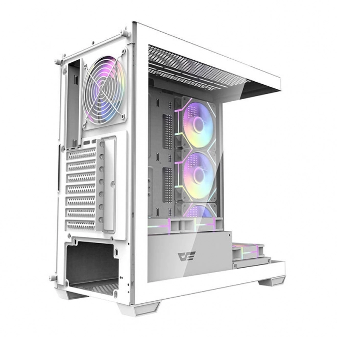 Počítačová skříň Darkflash DS900 (bílá) + 7 ventilátorů ARGB