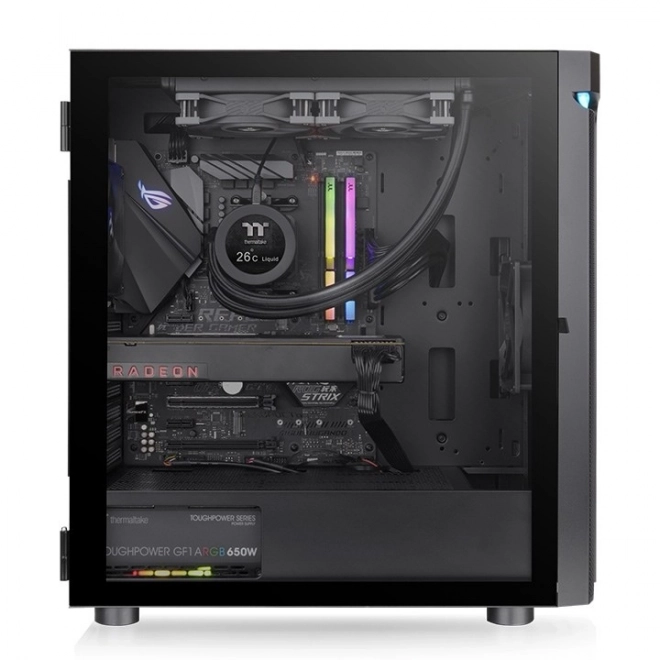 Elegantní počítačová skříň Thermaltake s tvrzeným sklem a ARGB podsvícením