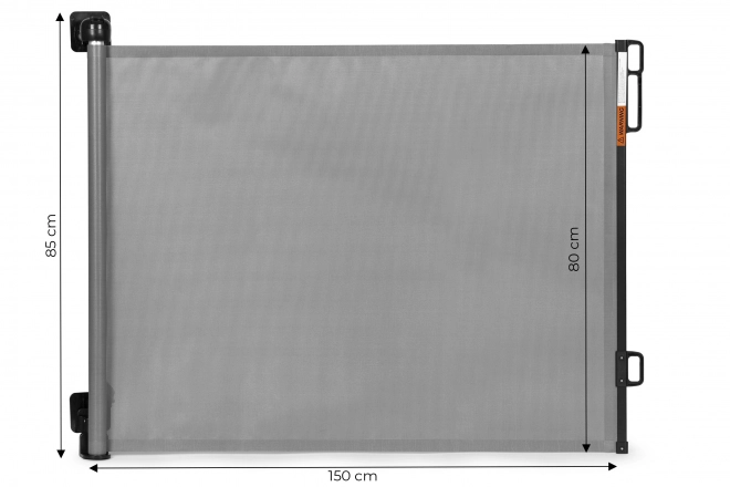 Bezpečnostní brána ECOTOYS pro schody a dveře, šedá, 150 cm