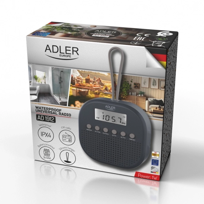 Vodotěsné rádio FM ADLER