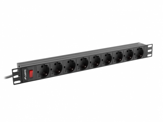 Rack PDU 19" 1U 16A 9xSchuko 3m napájecí lišta Black