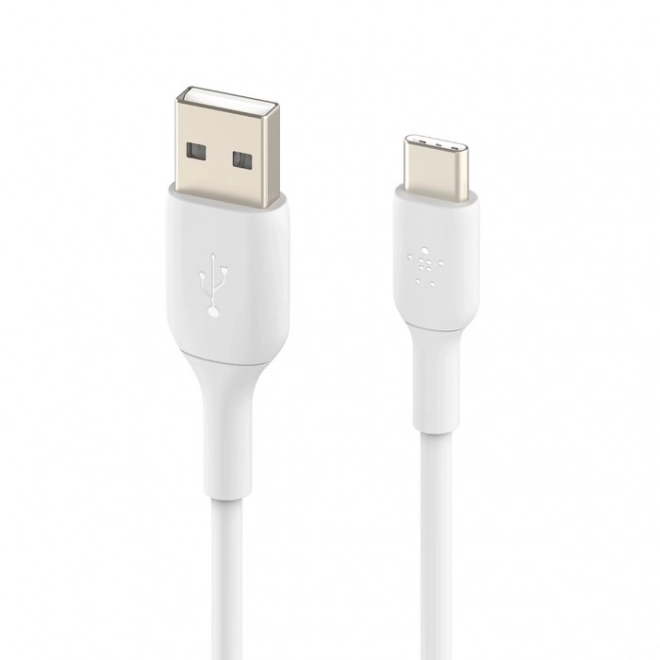 PVC kabel USB-C na USB-A 15 cm bílý