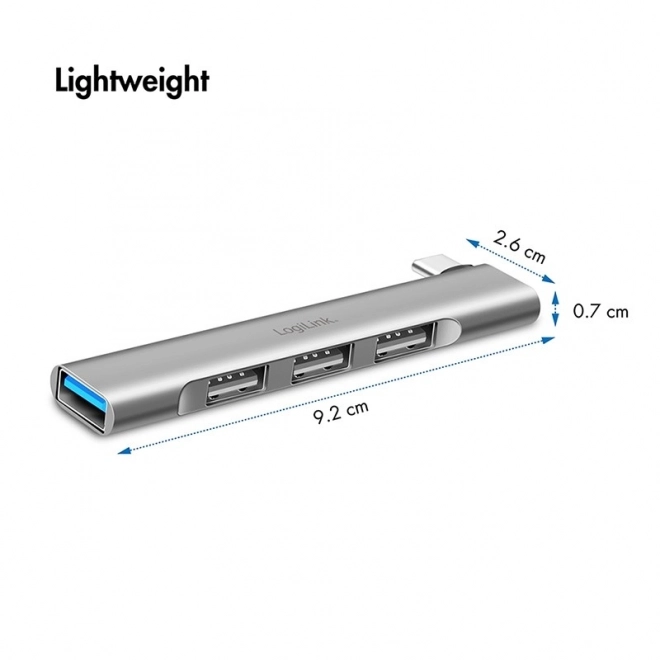 Elegantní USB-C HUB s 1x USB-A 3.0 a 3x USB-A 2.0