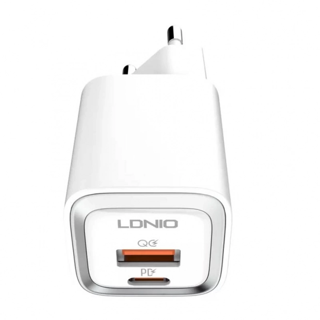 Nástěnná nabíječka LDNIO s USB a USB-C kabelem Lightning