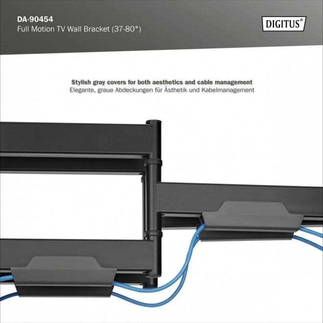 Nástěnný držák pro TV 37-80" max. zatížení 60 kg, VESA max. 600x400 s vertikálním a horizontálním nastavením