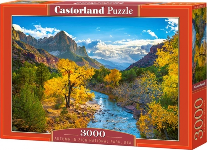 Puzzle 3000 dílků Podzim v horách Národního parku Zion USA