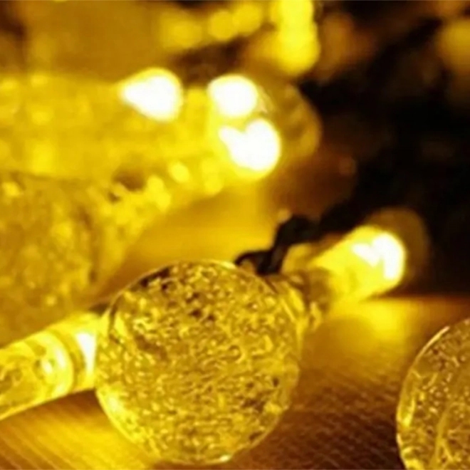 Solární zahradní světla LED girlanda terasa balkon 50 LED