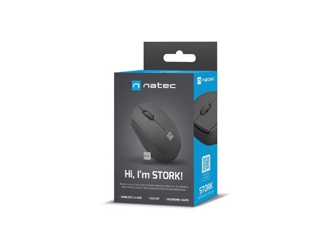 Bezdrátová myš Stork 1600 DPI USB Black