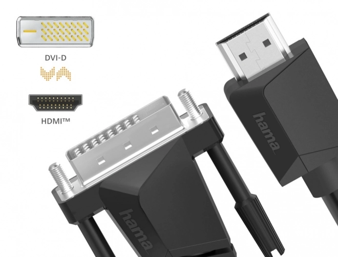 Hama HDMI na DVI/D kabel 4K 1,5m